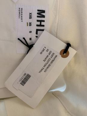 MHL White Cotton Twill Pants 14