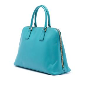 Prada Blue Large Saffiano Lux Promenade Satchel 2