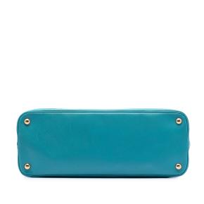 Prada Blue Large Saffiano Lux Promenade Satchel 3