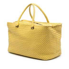 Bottega Veneta Yellow Nappa Intrecciato Brick Tote 2