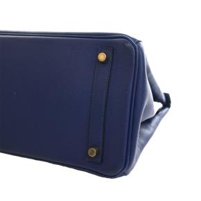 Hermes Bleu Saphir Evercolor Birkin Retourne 30 11