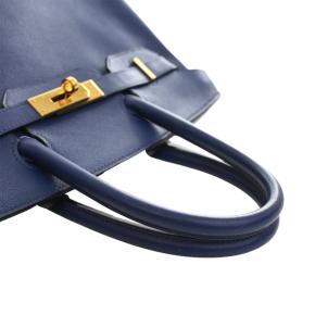 Hermes Bleu Saphir Evercolor Birkin Retourne 30 14
