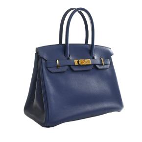 Hermes Bleu Saphir Evercolor Birkin Retourne 30 5