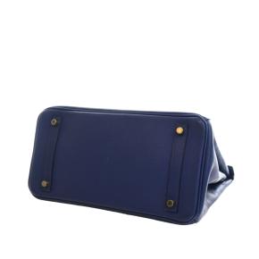 Hermes Bleu Saphir Evercolor Birkin Retourne 30 7
