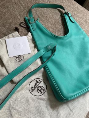 Hermes Blue Lagoon Massai Tote 12