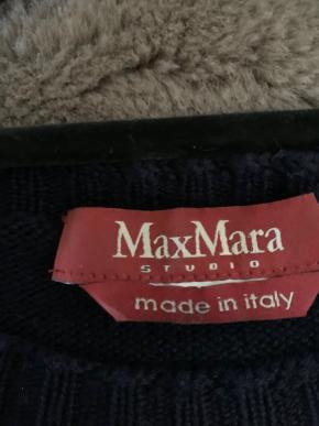 MaxMara Navy Blue Wool/Cotton Blend Jumper 6