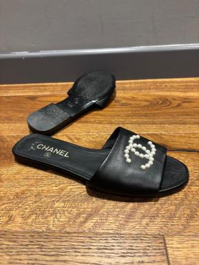 Chanel Embellished CC Slides 8