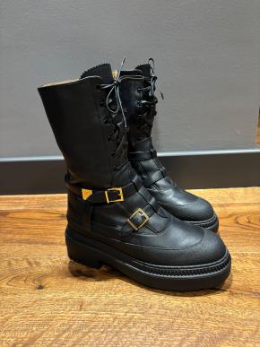 Fendi Black Delfina Combat Boots 7