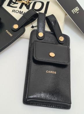 Fendi Black Leather Belt Set 3