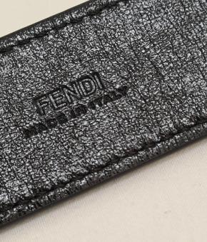 Fendi Black Leather Belt Set 5