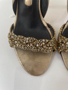 Gina Embellished Bronze/Gold Sandals 9