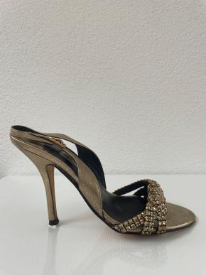 Gina Embellished Bronze/Gold Sandals 3