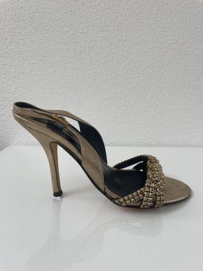 Gina Embellished Bronze/Gold Sandals 2