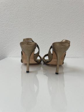 Gina Embellished Bronze/Gold Sandals 4