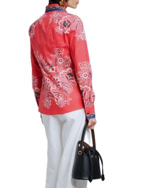Etro Printed Red Silk Blouse 13