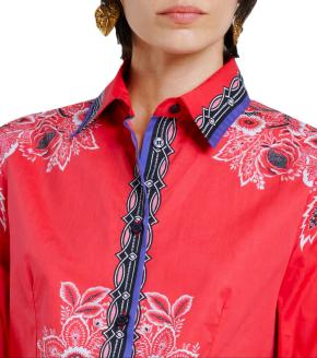 Etro Printed Red Silk Blouse 11