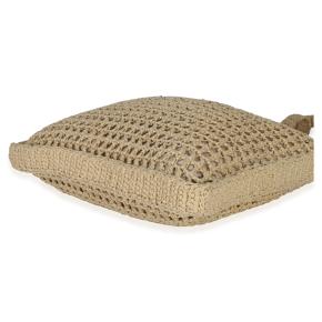 Prada  Raffia Effect Logo Crochet Tote 7