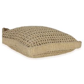 Prada  Raffia Effect Logo Crochet Tote 6