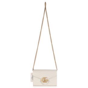 GucciCalfskin Matelasse GG Marmont Chain Wallet 5