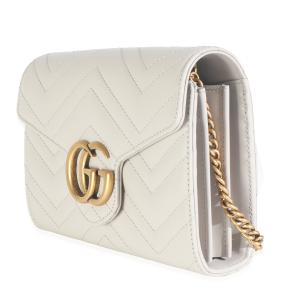 GucciCalfskin Matelasse GG Marmont Chain Wallet 4