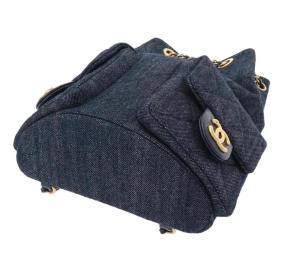Chanel Blue Denim Backpack 9