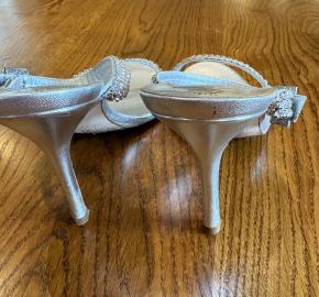 Gina Embellished Silver Sandals 4