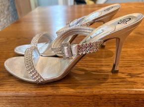 Gina Embellished Silver Sandals 3
