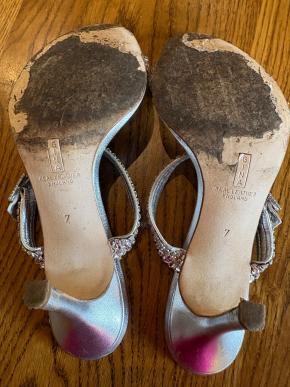 Gina Embellished Silver Sandals 5