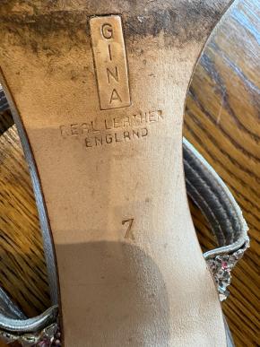 Gina Embellished Silver Sandals 6