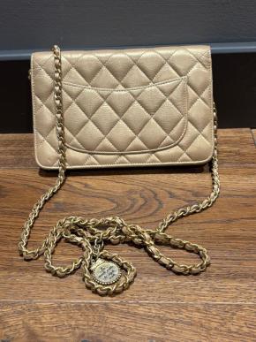 Chanel Beige Quilted WOC 3