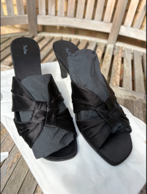 The Row Black Silk Mules 10