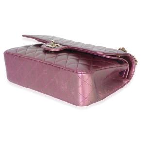 Chanel Iridescent Quilted Lambskin Medium Classic Double Flap Bag 7