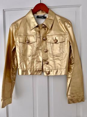 Moschino Couture Vintage Gold Dress And Jacket Barbie Collection 4