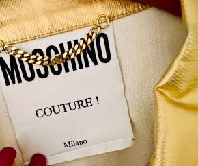 Moschino Couture Vintage Gold Dress And Jacket Barbie Collection 5