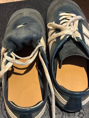 Dries Van Noten Green Suede And Leather Trainers 6