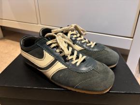 Dries Van Noten Green Suede And Leather Trainers 2