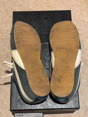 Dries Van Noten Green Suede And Leather Trainers 5