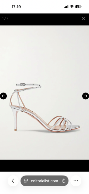 Aquazurra Silver Very First Kiss Sandals 2