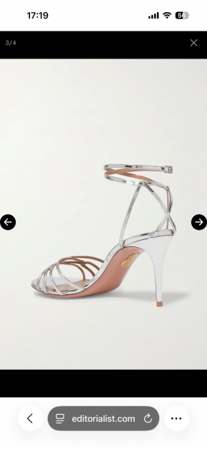 Aquazurra Silver Very First Kiss Sandals 14