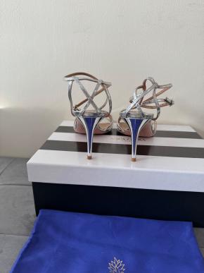 Aquazurra Silver Very First Kiss Sandals 7