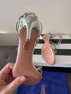 Aquazurra Silver Very First Kiss Sandals 15
