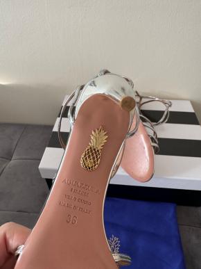 Aquazurra Silver Very First Kiss Sandals 17