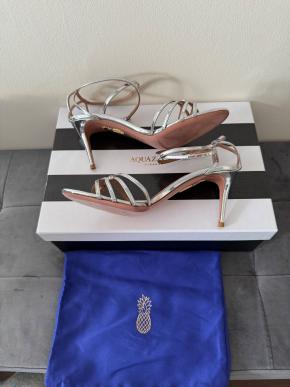 Aquazurra Silver Very First Kiss Sandals 5
