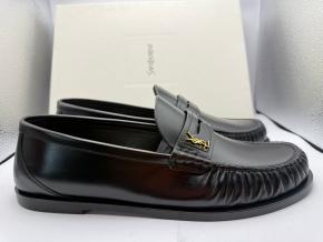 Saint Laurent Black Leather Moccasins 12