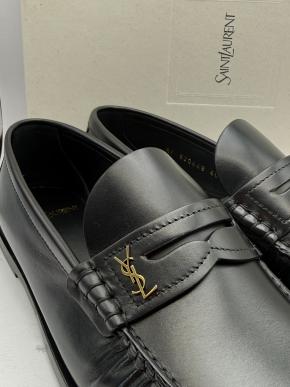 Saint Laurent Black Leather Moccasins 13