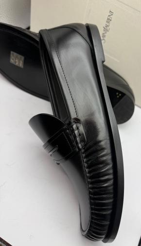 Saint Laurent Black Leather Moccasins 15