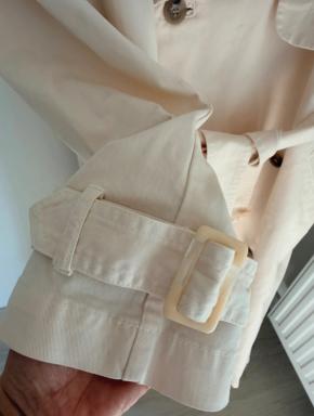 Nour Hammour Cream Harriet Trench Coat 7