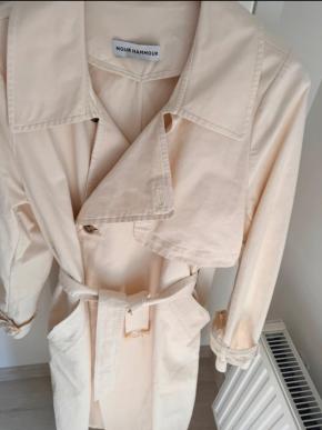 Nour Hammour Cream Harriet Trench Coat 6