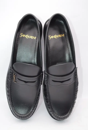 Saint Laurent Black Moccasins 2