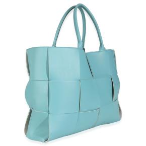 Bottega Veneta Blue Linoleum Nappa Maxi Intrecciato Large Arco Tote 3